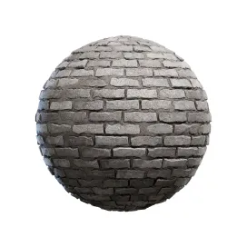 Rough grey brick wall